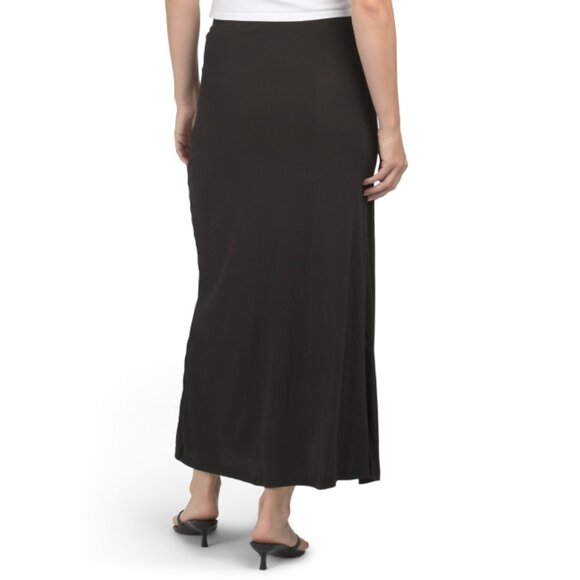 PAPERHEART Black Ribbed Maxi Skirt - Picture 2 of 2
